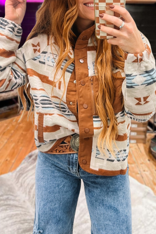 Aztec Western Button Up Jacket