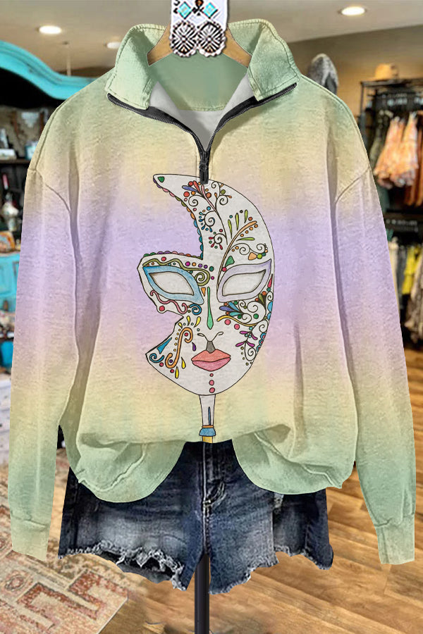 Classic Contrast Mardi Gras Sweatshirt