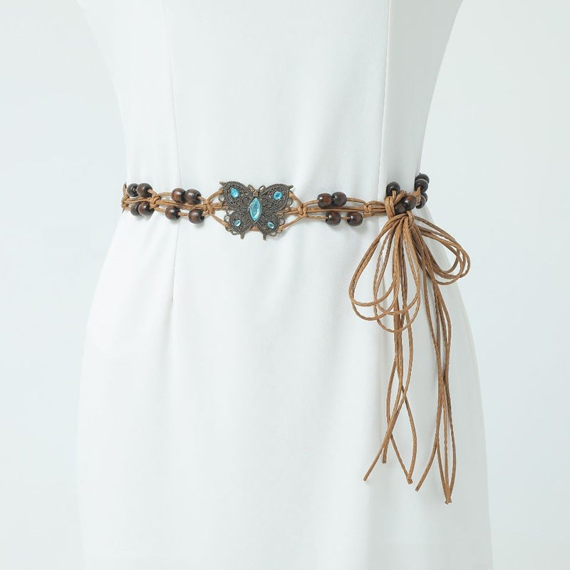 Boho Sapphire Braided Belt