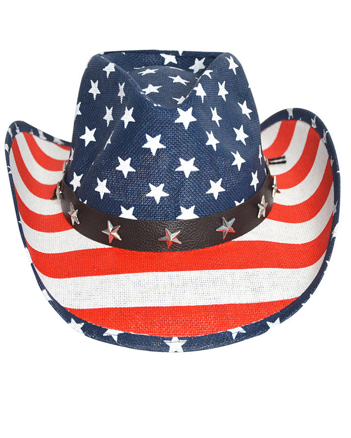Western Vintage American Flag Hat