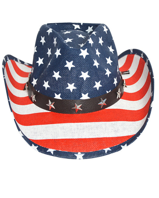 Western Vintage American Flag Hat