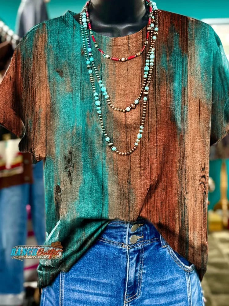 Ethnic Art Print Casual T-shirt