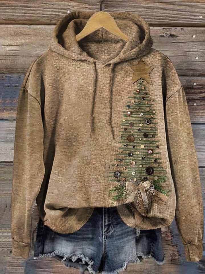 Vintage Art Print Casual Cotton Sweatshirt