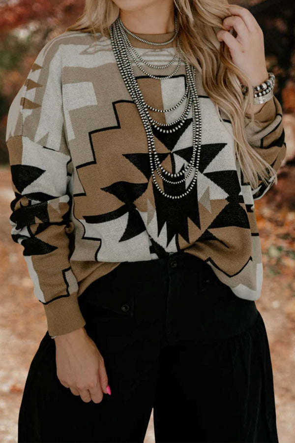 Vintage Western Aztec Pattern Sweater