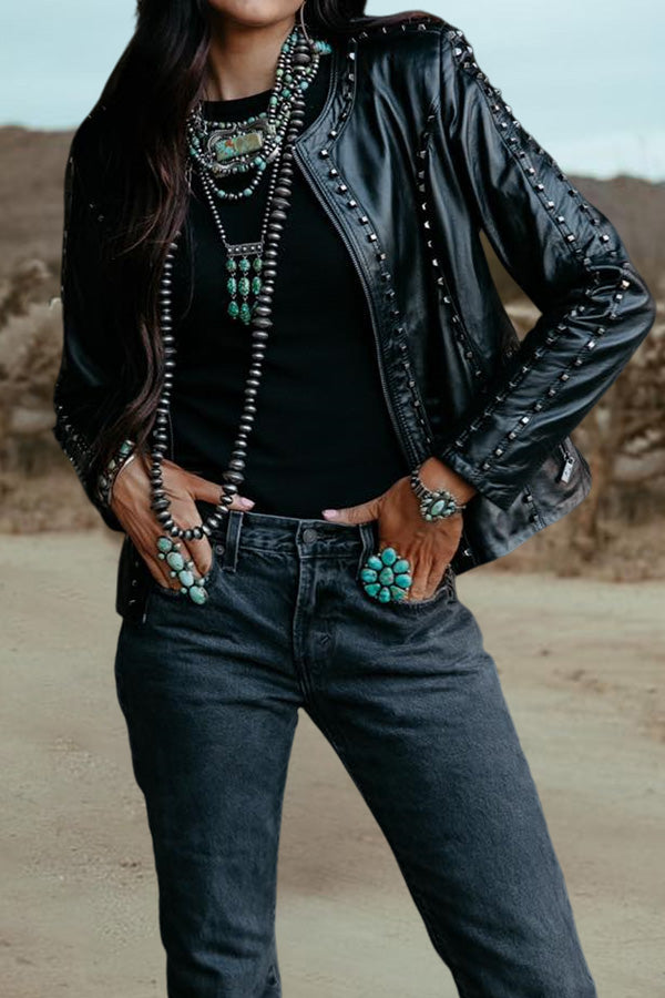 Studded Leather Jacket