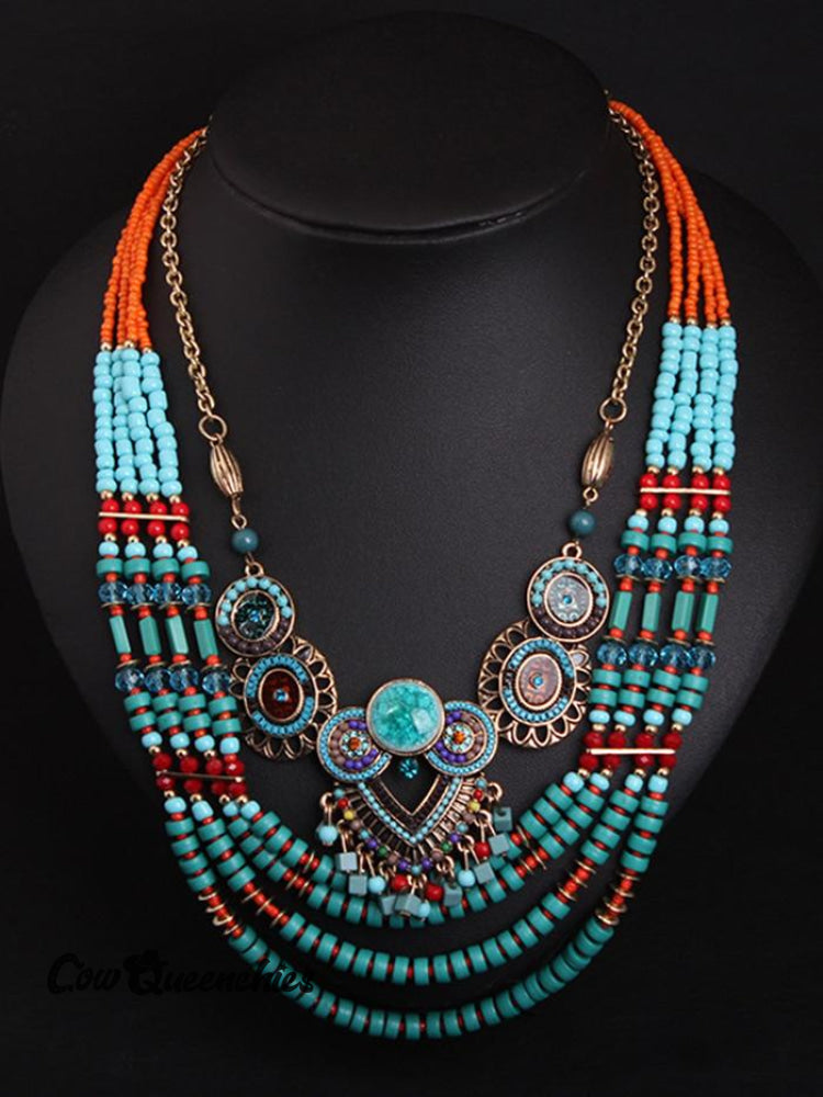 Women Alloy Vintage Necklaces