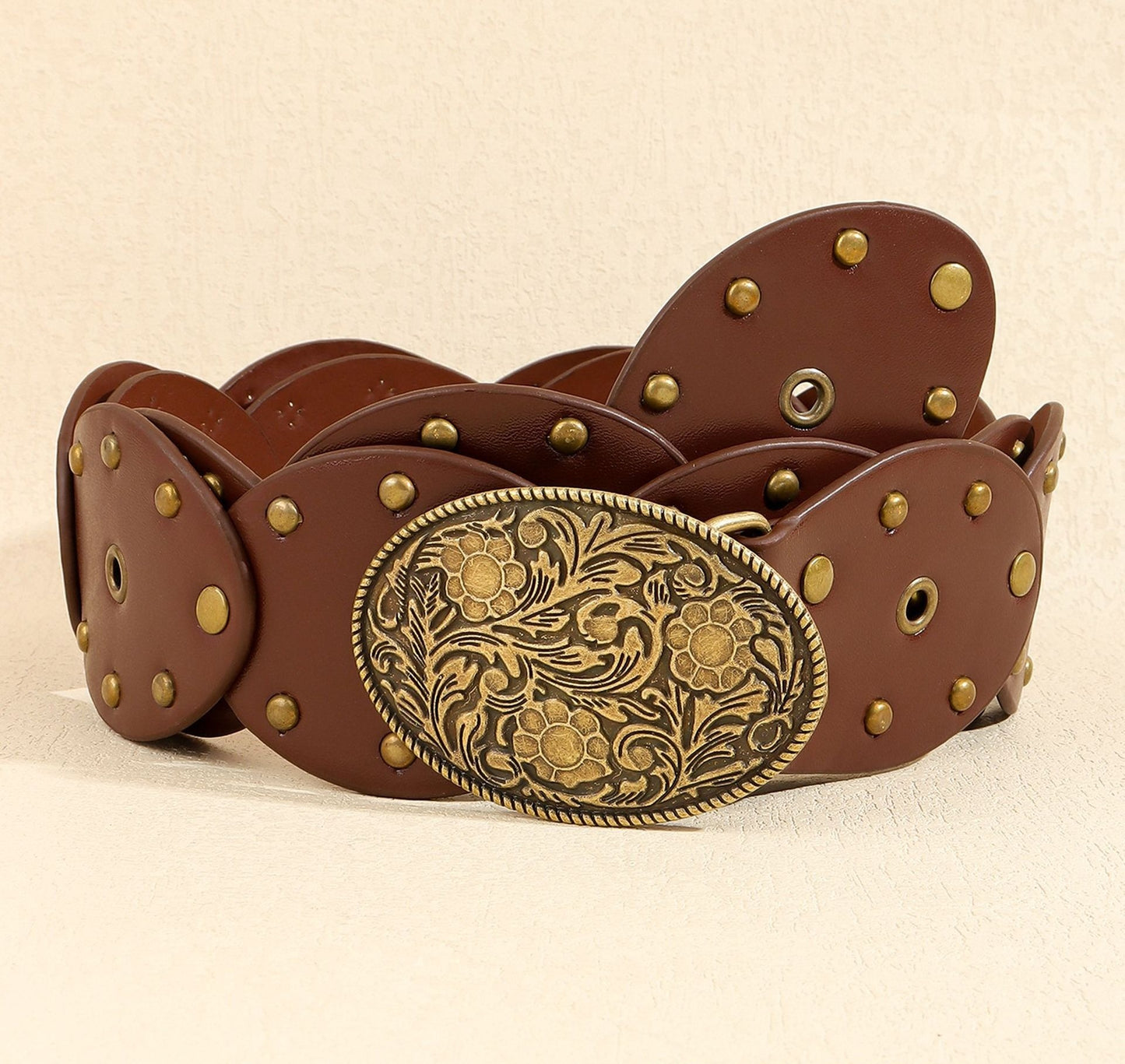 Vintage Multi-ring Leather Belt