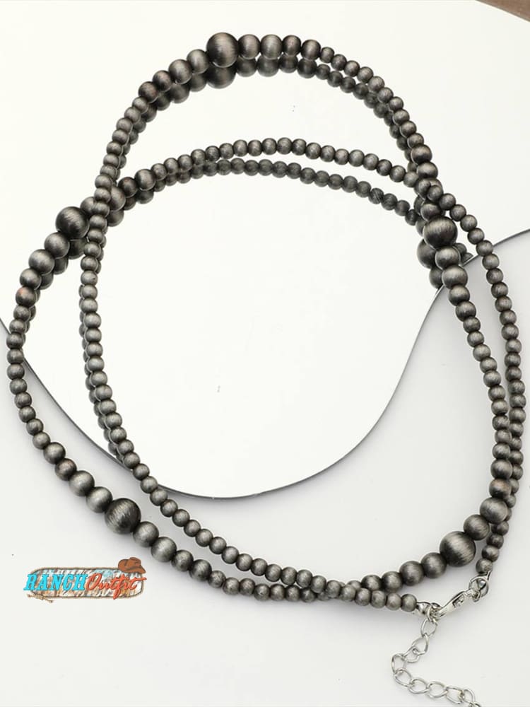 Vintage Ethnic Beaded Necklace Long Necklace