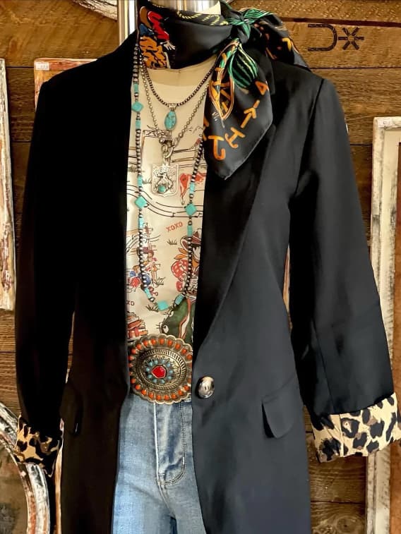 Women's Western Style Printed Jacket