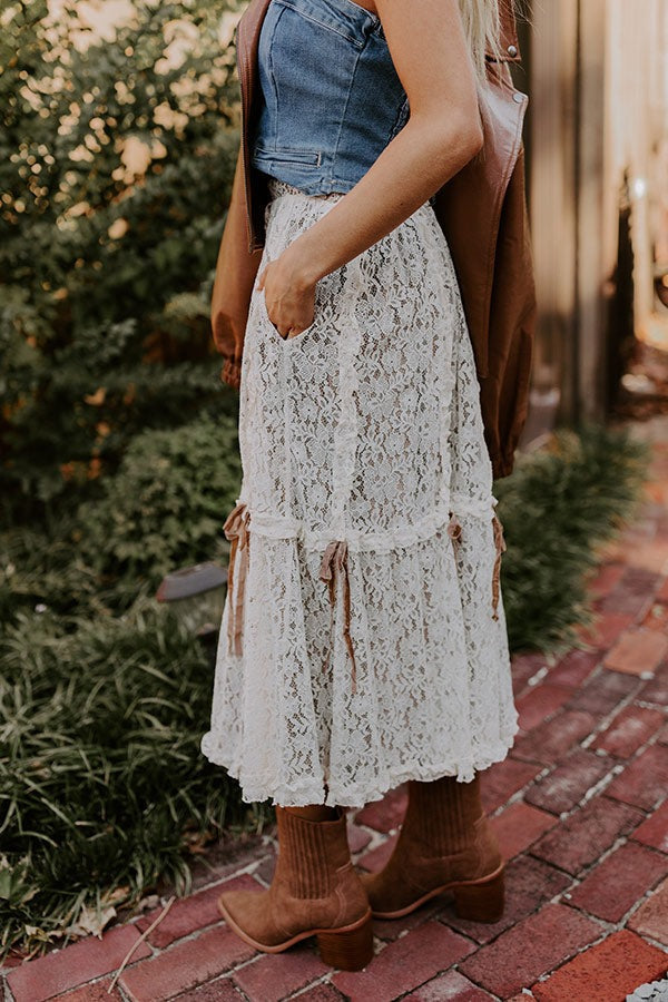 Bohemian Bow Lace Skirt