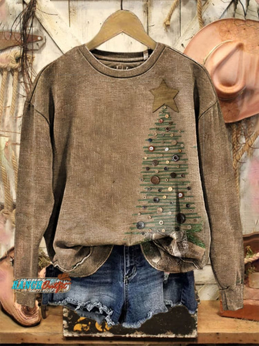 Vintage Art Print Casual Cotton Sweatshirt
