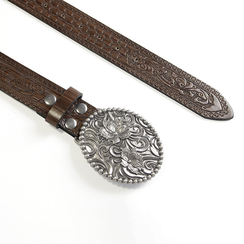 Trendy Western Vintage Carved Belt