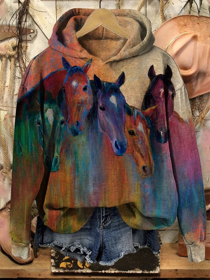 Color Horse Print T-shirt