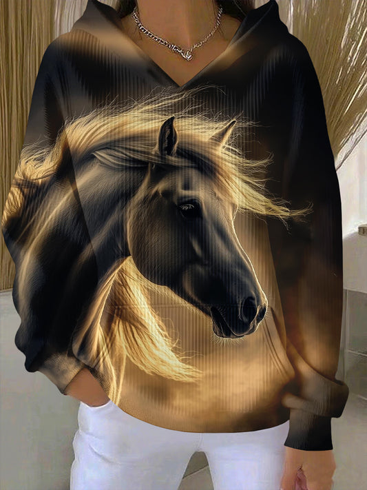Horse Art Print Hoodie