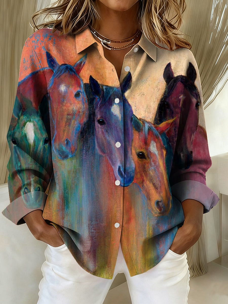 Color Horse Print T-shirt