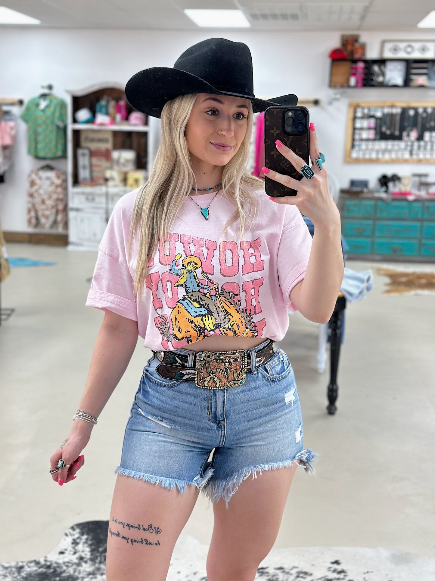 Pink Howdy Oversized Tee