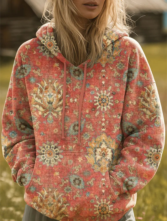 Women's National Totem Print Casual Hoodie Sweatshirt