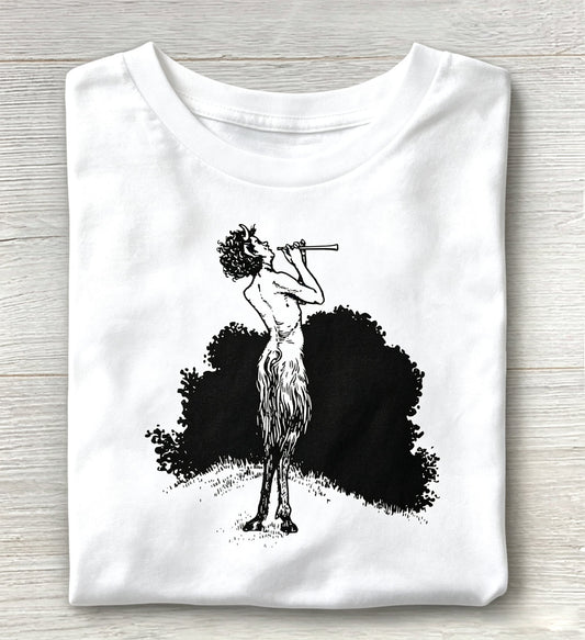 Vintage Pan Flute Player Mythology Tee
