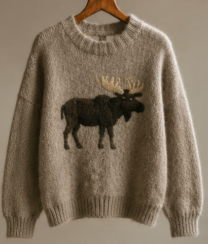 Taupe Moose Knit Sweater