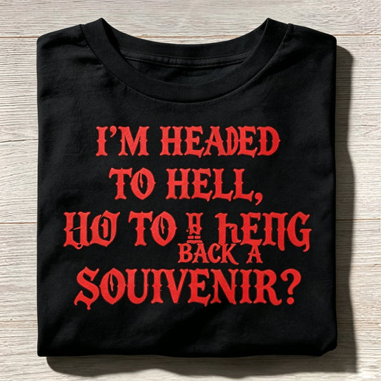 Gothic Humor Graphic Crew Neck T-Shirt