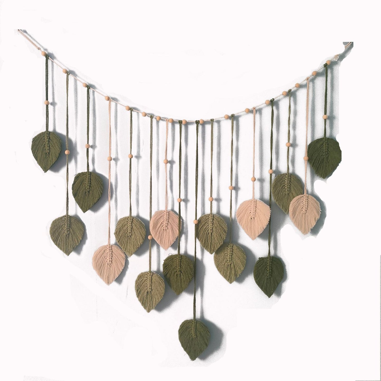 Boho Hand-Woven Leaf Tassel Macrame Wall Hanging | Nordic Ins Style Home Decor Wall Art