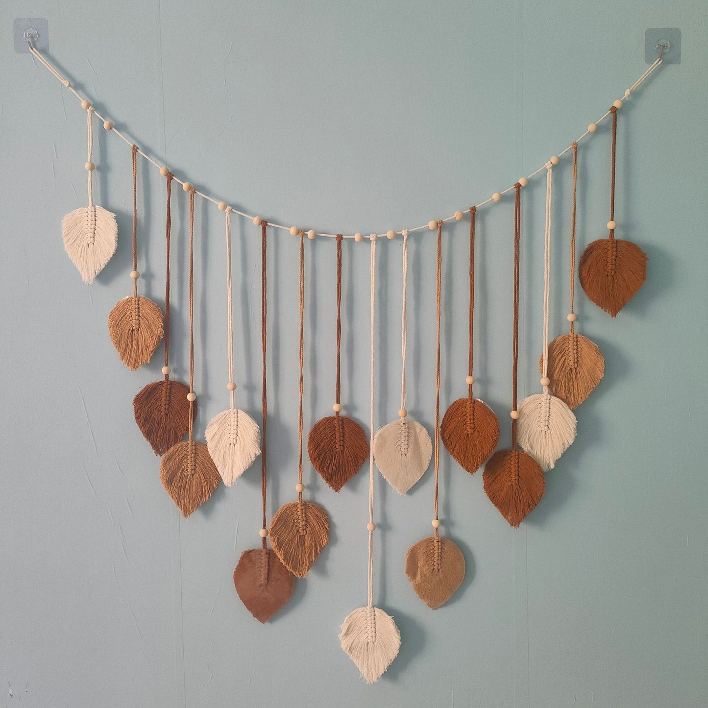 Boho Hand-Woven Leaf Tassel Macrame Wall Hanging | Nordic Ins Style Home Decor Wall Art