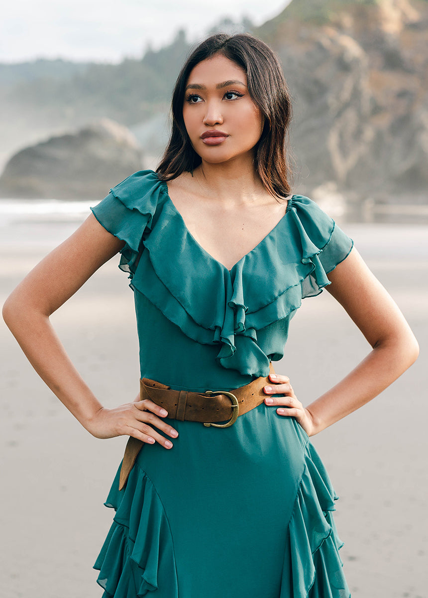 Sylvia Dress in Ocean Green