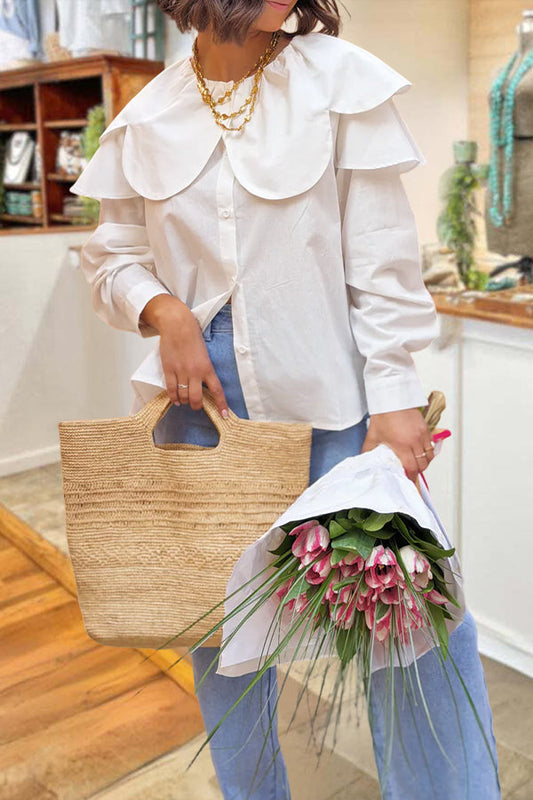 Vacation Petal Ruffle Shirt