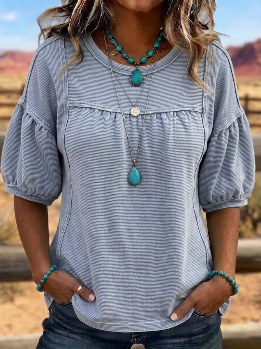Women's Vintage Short Sleeve Shirt