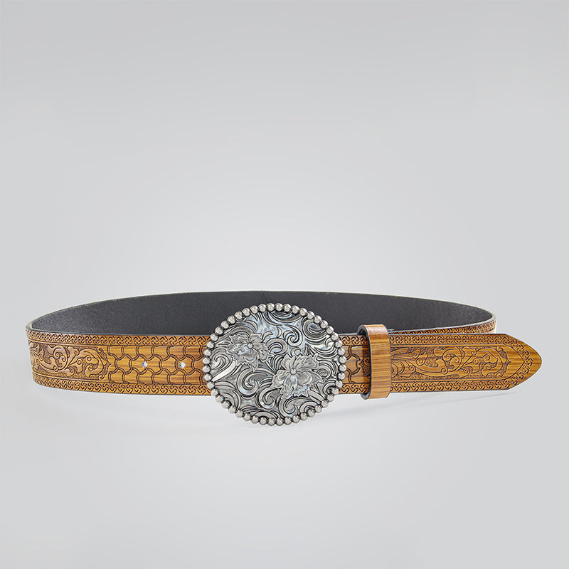 Trendy Western Vintage Carved Belt