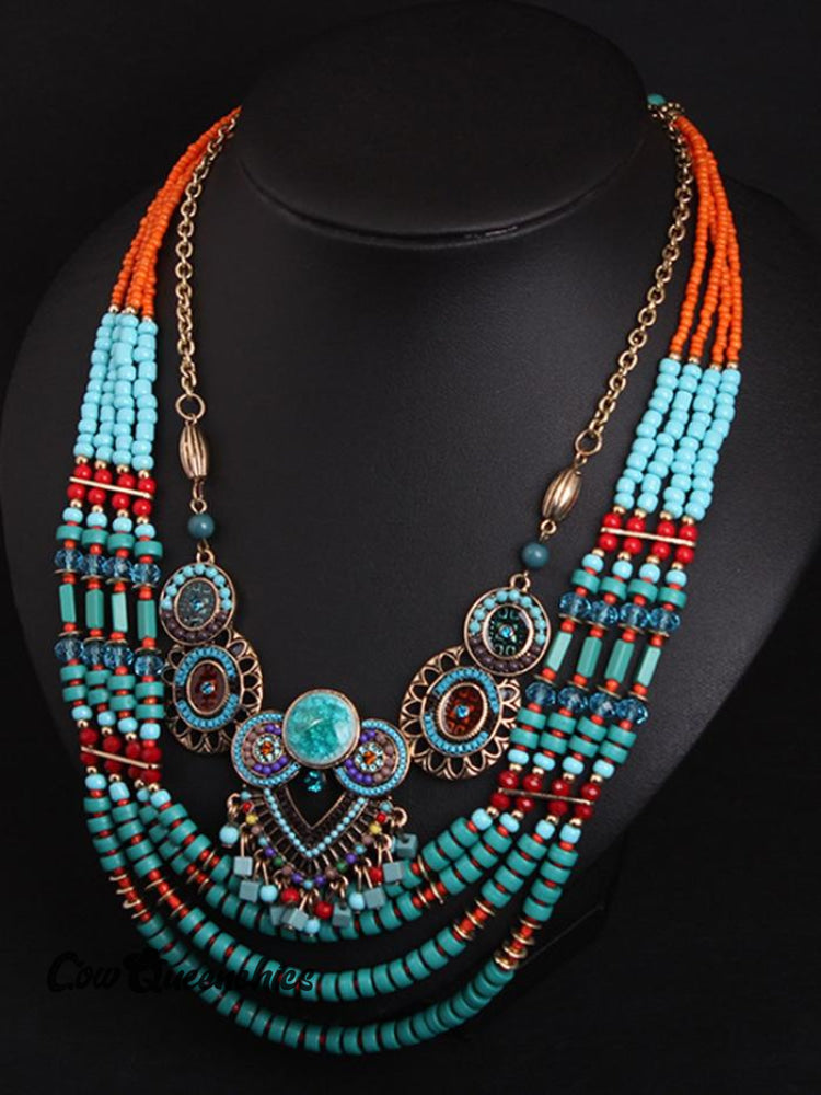 Women Alloy Vintage Necklaces