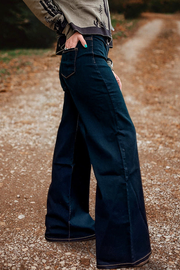 Vintage High Waisted Wide Leg Jeans