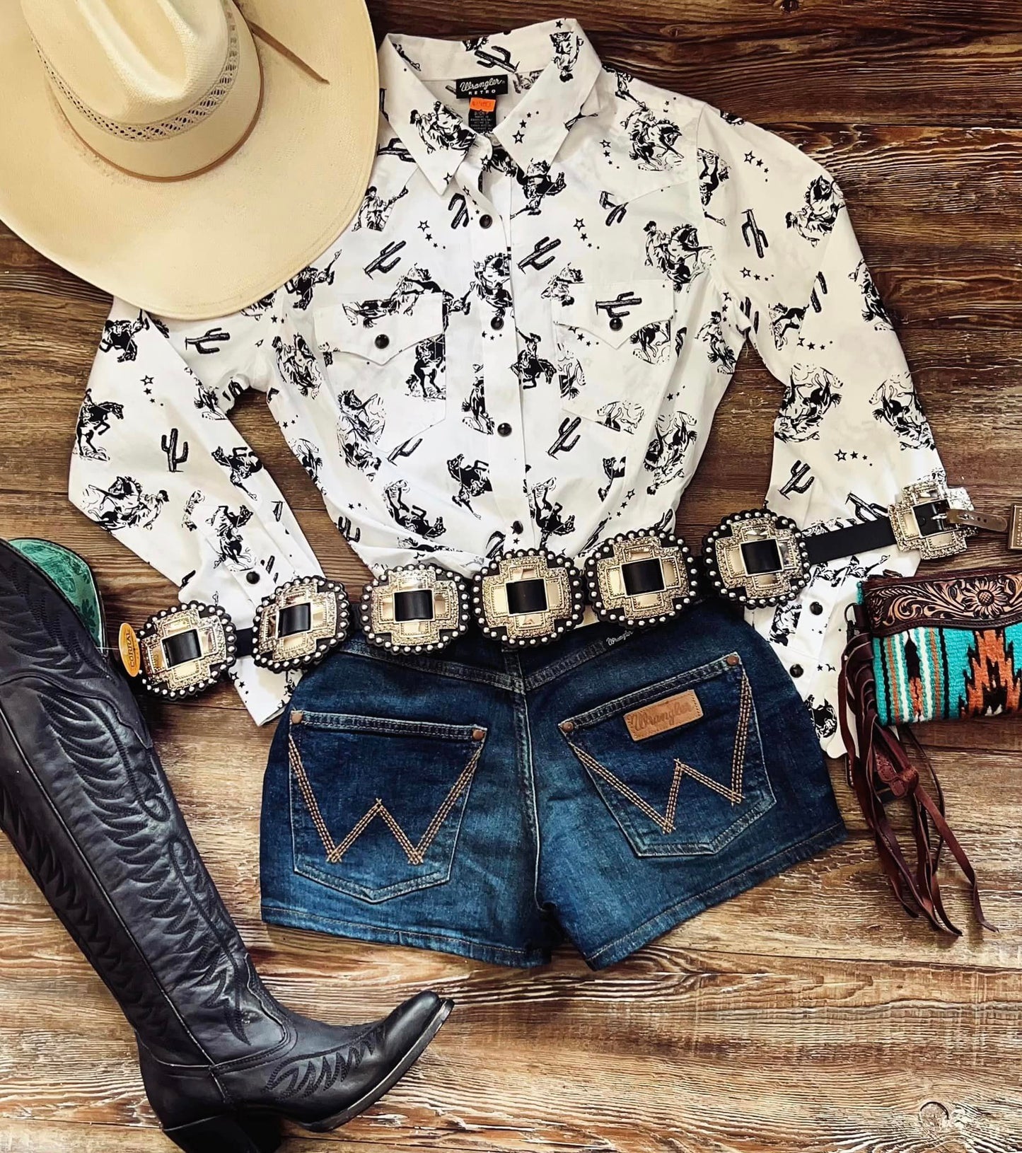 Women’s Cactus Horse Printed Western Shirt