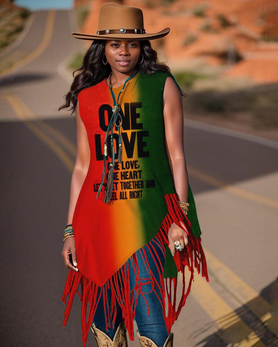 Reggae One Love Tassel Irregular Vest