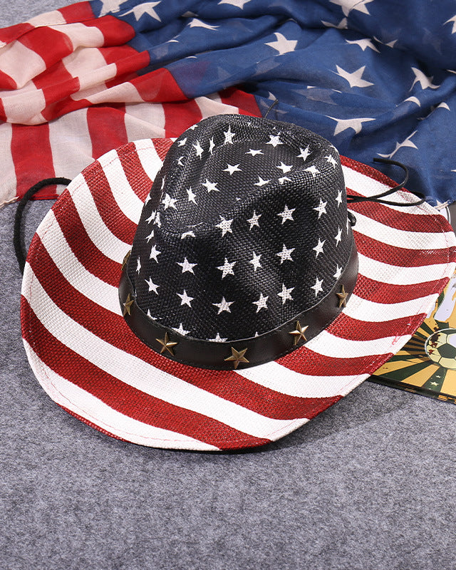 Western Vintage American Flag Hat