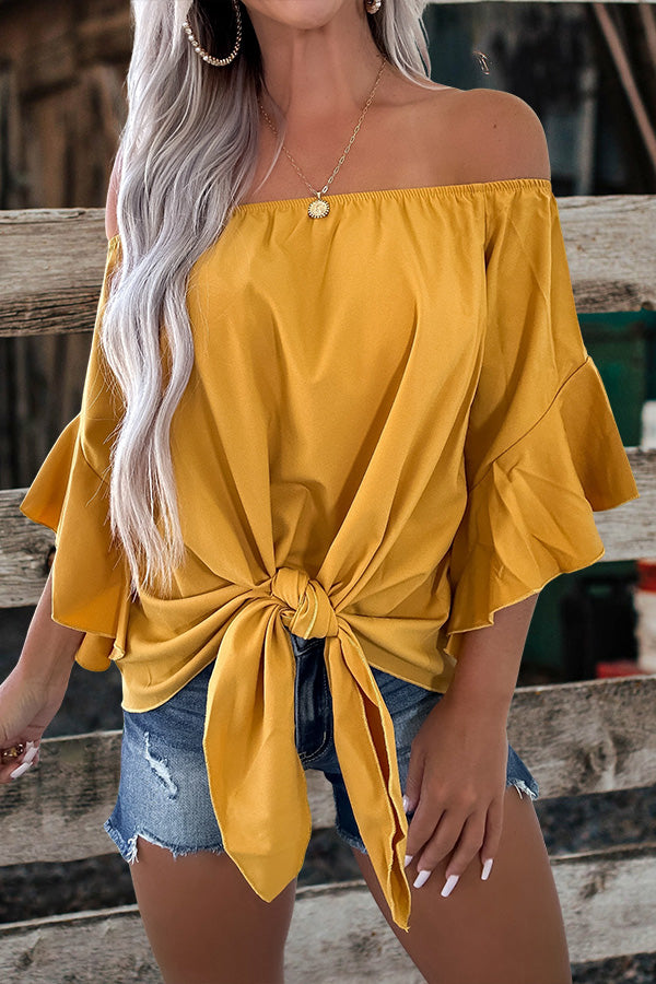 Beautiful Off Shoulder Tie Top