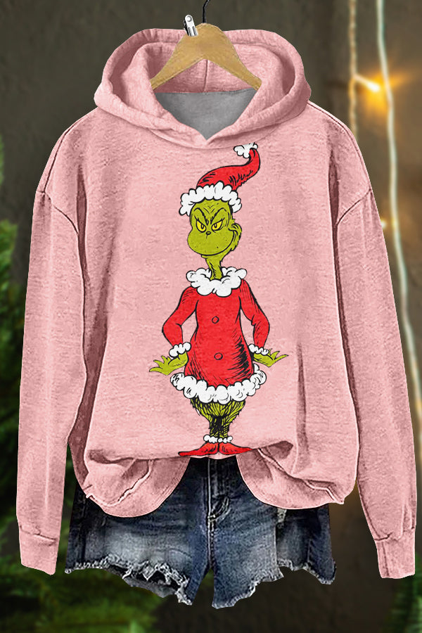 Christmas Grinch Print Sweatshirt