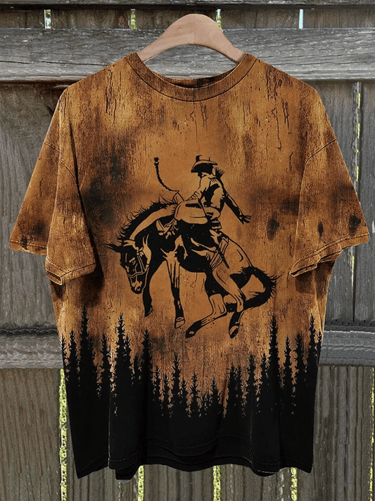 Men's Horse Racing Print T-Shirt