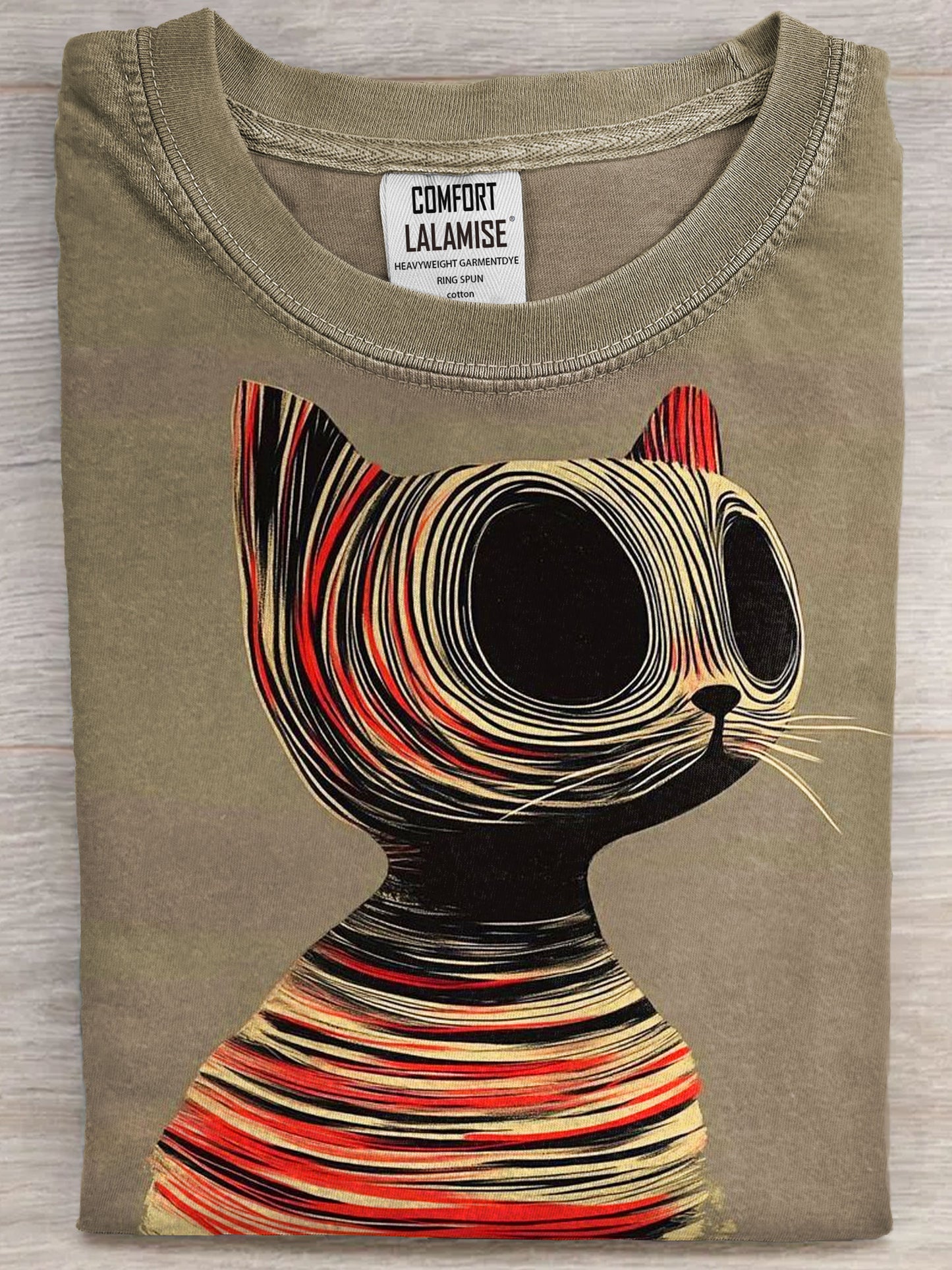 Cat Art Print Casual Short Sleeve T-shirt