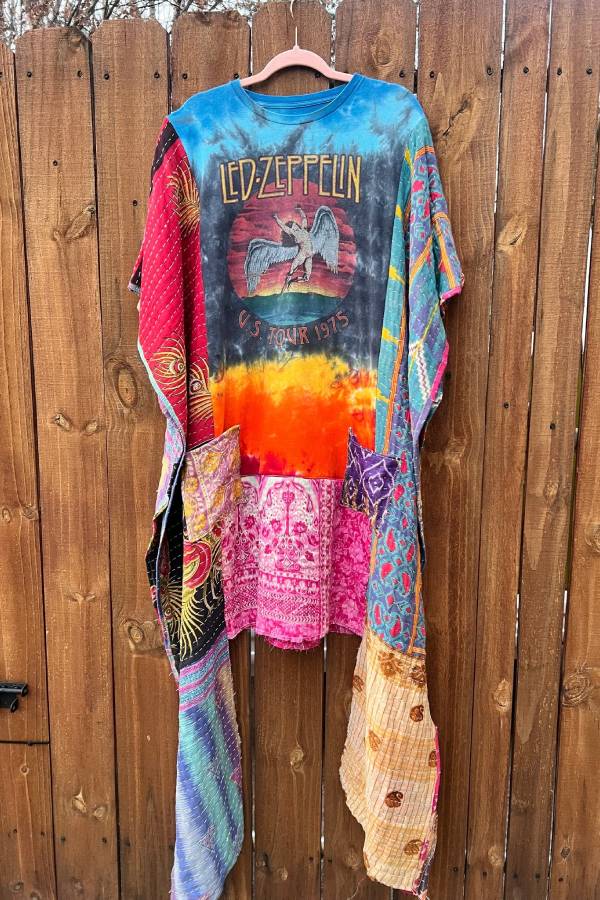 KANTHA WING UPCYCLED DRESS