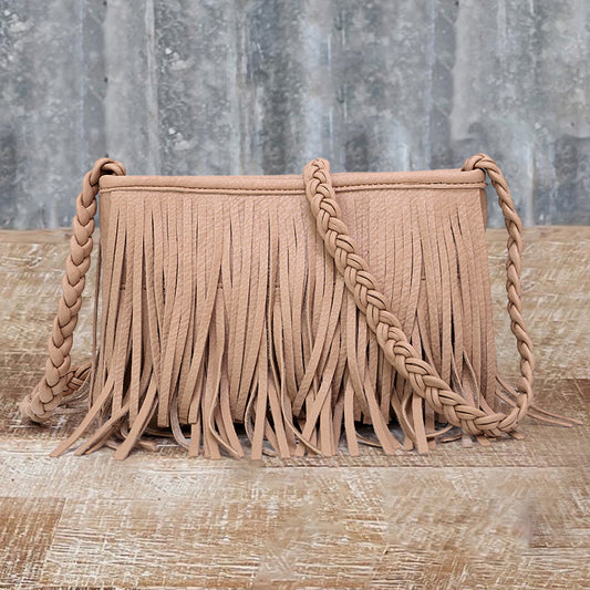 Western Woven Tassels Crossbody Bag