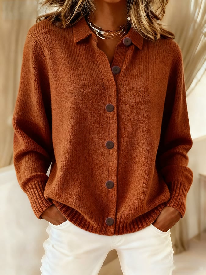 Women's Casual Solid Color Multi-Color  And Winter Cardigan