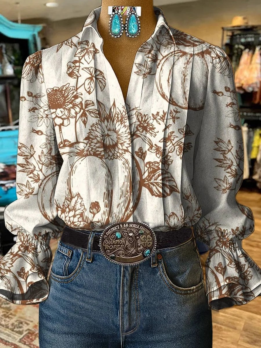 Women's Solid Color Lapel Long Sleeve Casual Loose Linen Cardigan Top