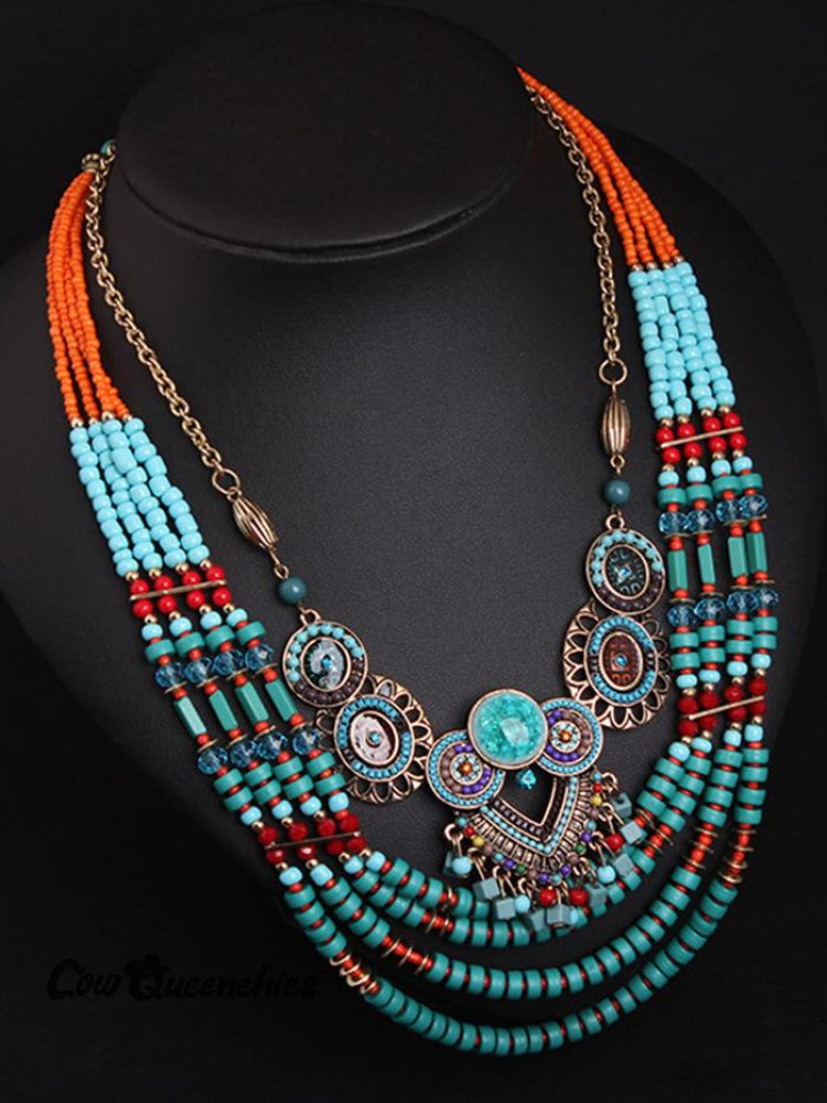 Women Alloy Vintage Necklaces