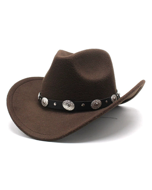 Metal decoration Casual Western Cowboy Hat