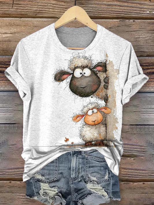 Vintage Art Print Classic Short-sleeved T-shirt