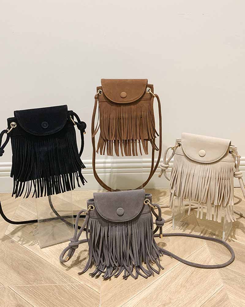 Suede Casual Crossbody Shoulder Small Square Bag