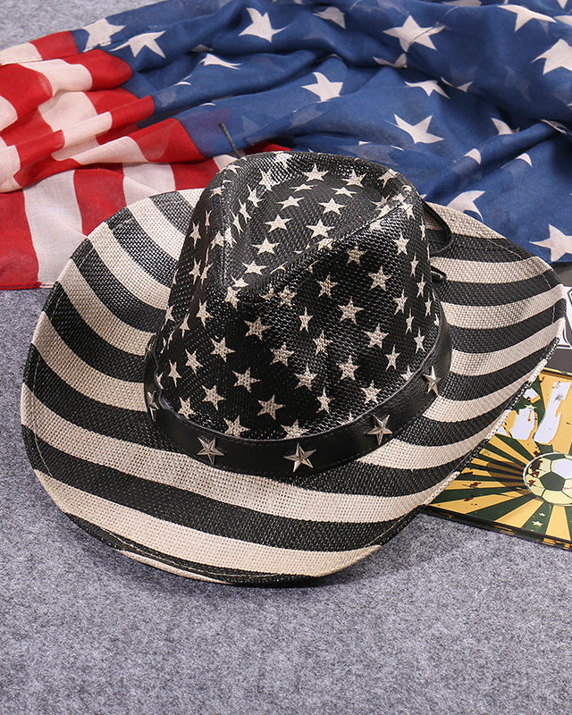 Western Vintage American Flag Hat