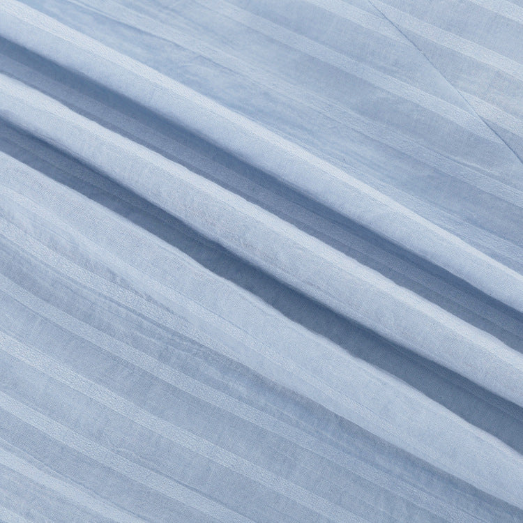 Cardigan Shorts Striped Suit Two-Piece Set