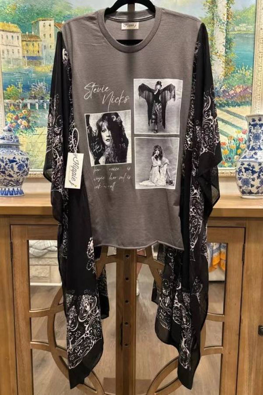 Stevie Nicks Scarf-Sleeve Tee